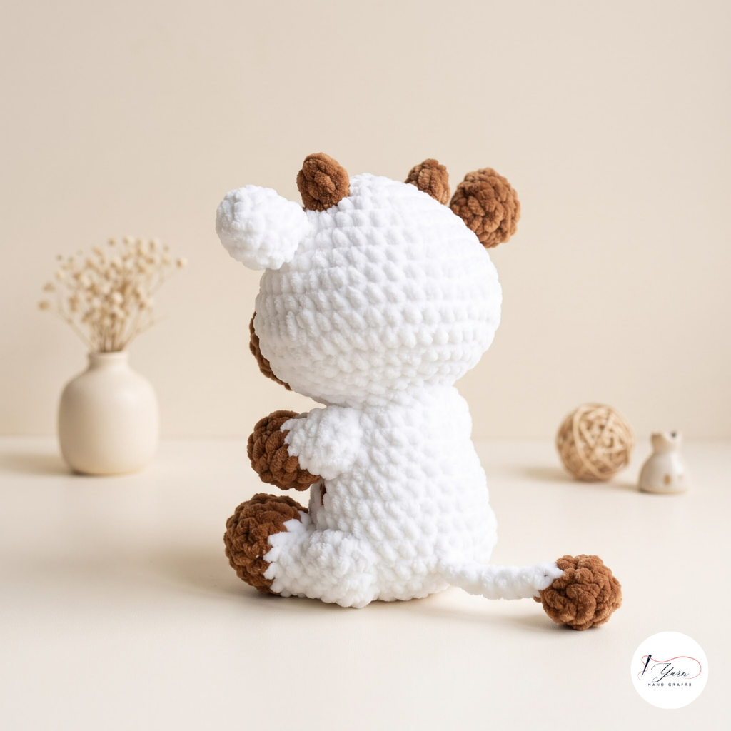 Valentine Cow Crochet Pattern PDF, Heart Cow Amigurumi Plush