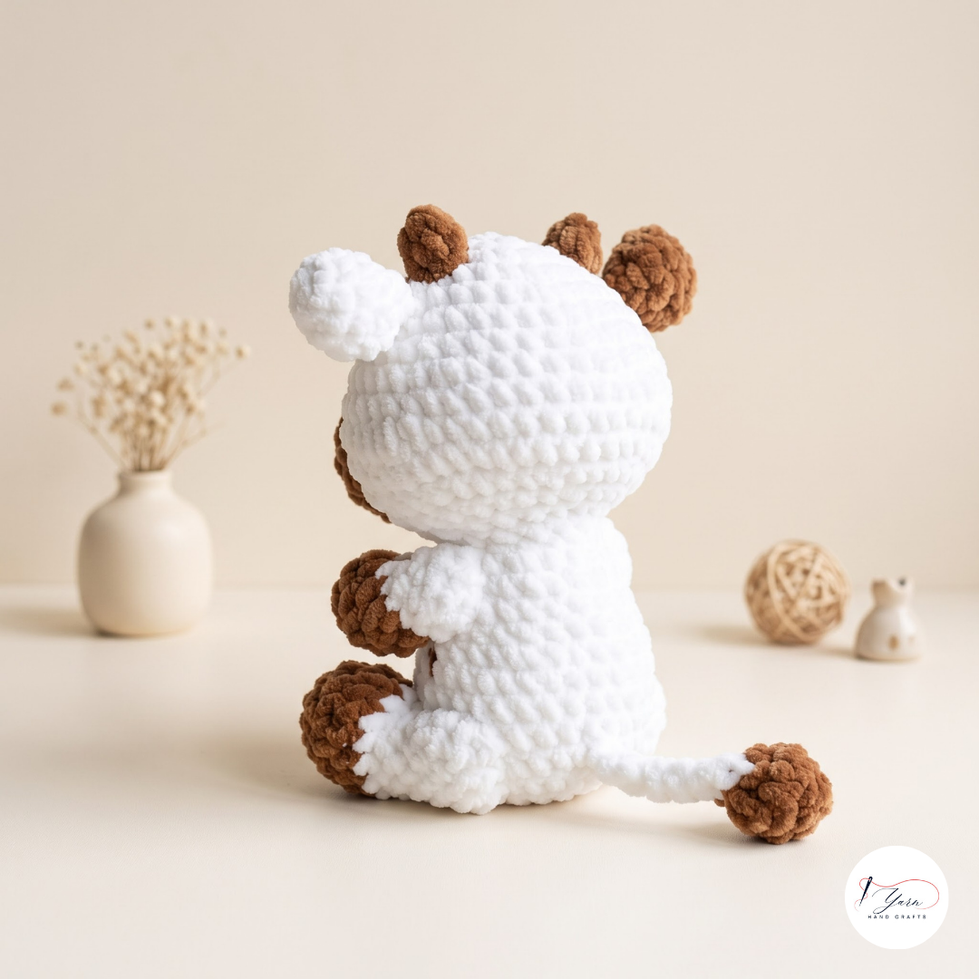 Valentine Cow Crochet Pattern PDF, Heart Cow Amigurumi Plush