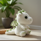 White Dragon Crochet Pattern, Amigurumi Dragon Plush, Fantasy Animal Crochet, Cute Dragon Toy, Detailed Crochet PDF Pattern