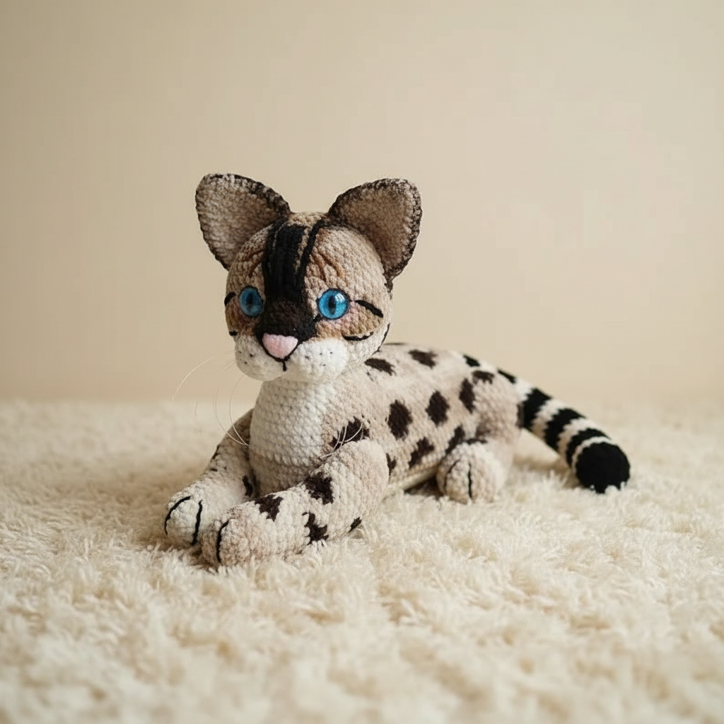Bengal Cat Amigurumi Crochet Pattern: Stuffed Animal Toy (PDF Pattern)