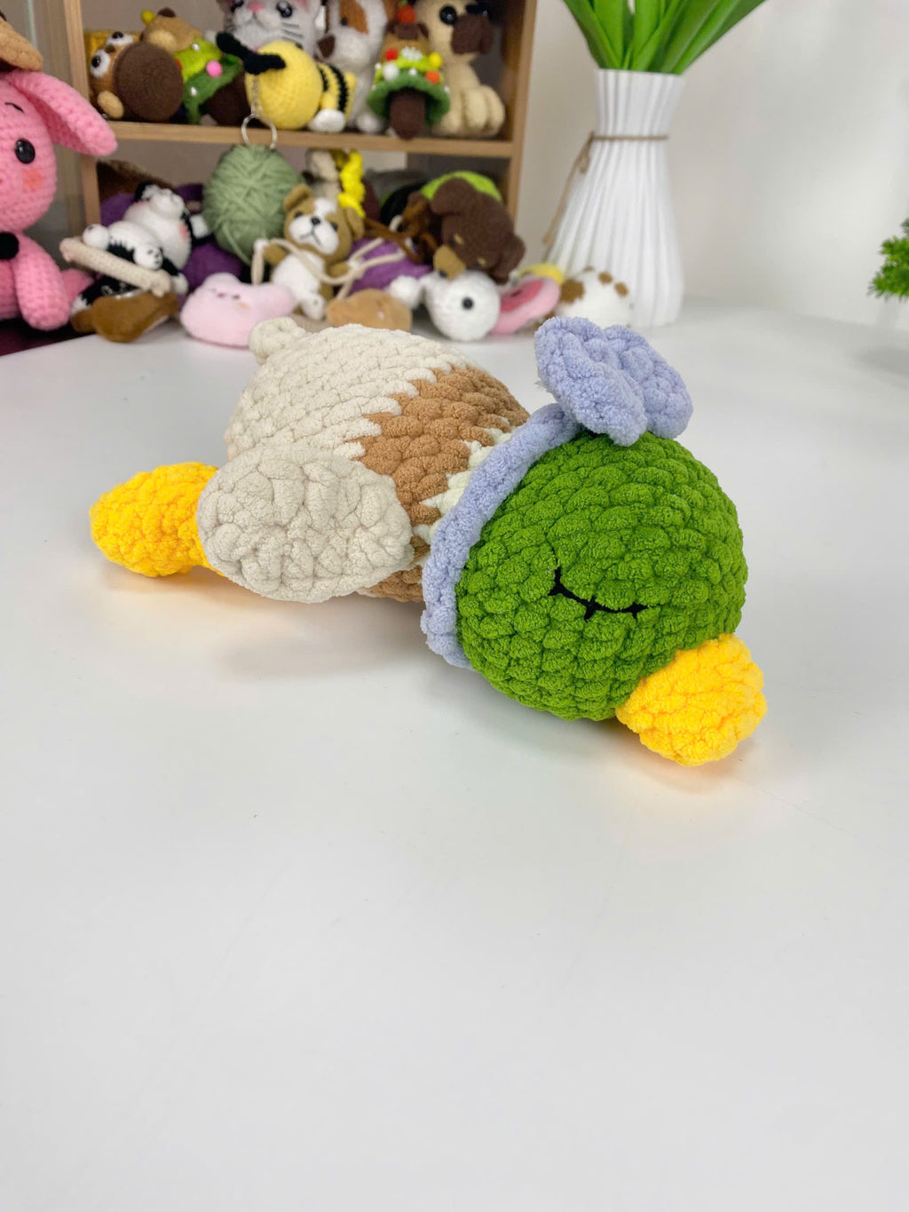 Amigurumi Mallard Duck Crochet Pattern: Sleeping Plush Toy (PDF)