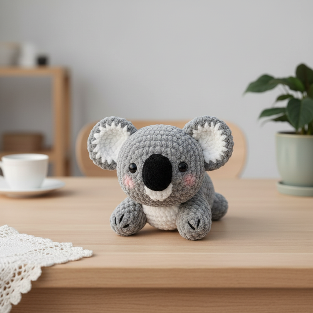 Koala Crochet Pattern, Amigurumi Koala, Plush Animal Crochet Pattern, Intermediate Crochet Pattern
