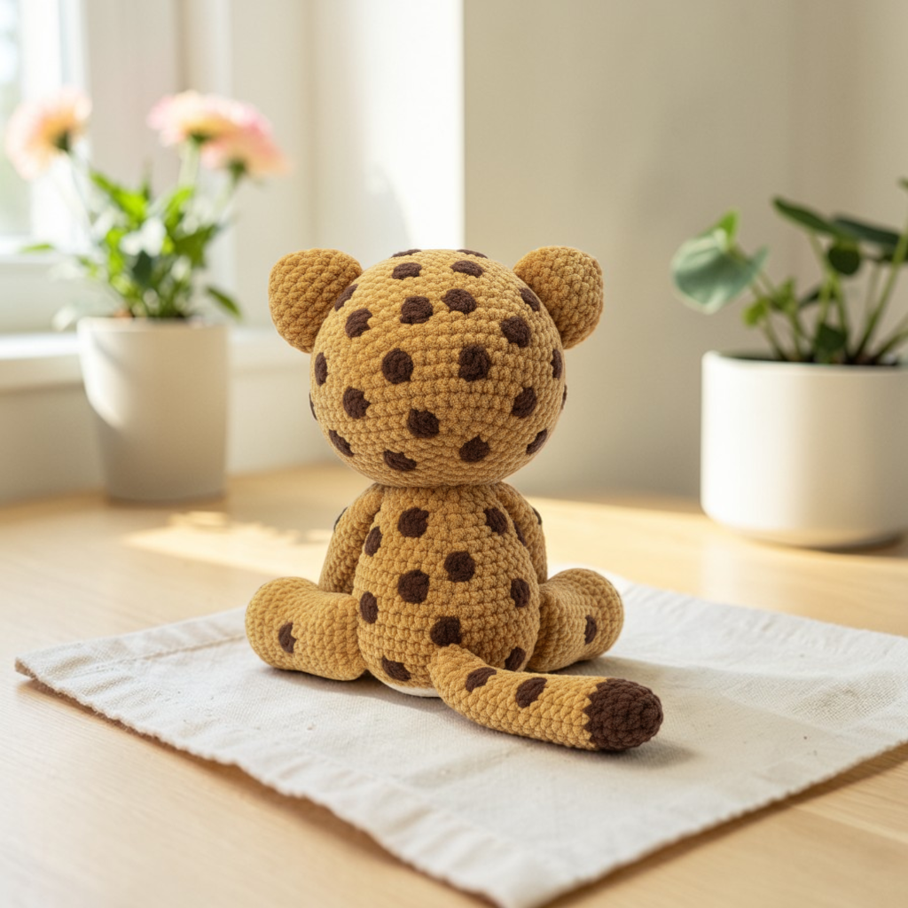 Little Leopard Crochet Pattern PDF, Amigurumi Leopard Plush, Cute Jungle Animal Crochet Pattern