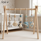 Ocean Baby Play Gym, Crochet Sea Animal Baby Gym, Wooden Montessori Activity Gym, Nautical Nursery Decor, Baby Shower Gift
