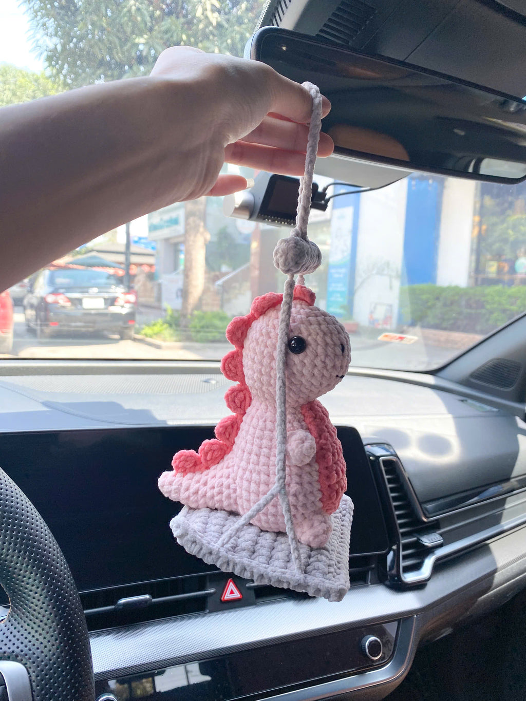 Pink Dinosaur Crochet Pattern: Amigurumi Dino Keychain (PDF Tutorial)
