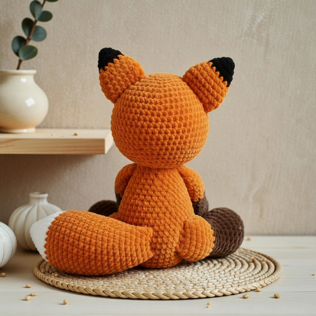 Fox Crochet Pattern PDF, Cute Amigurumi Fox Plush Toy