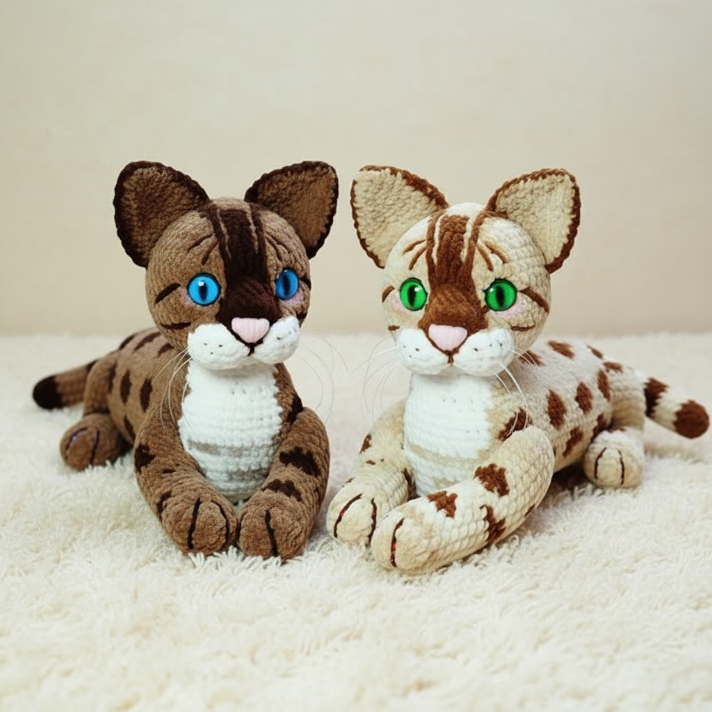 Bengal Cat Amigurumi Crochet Pattern: Stuffed Animal Toy (PDF Pattern)