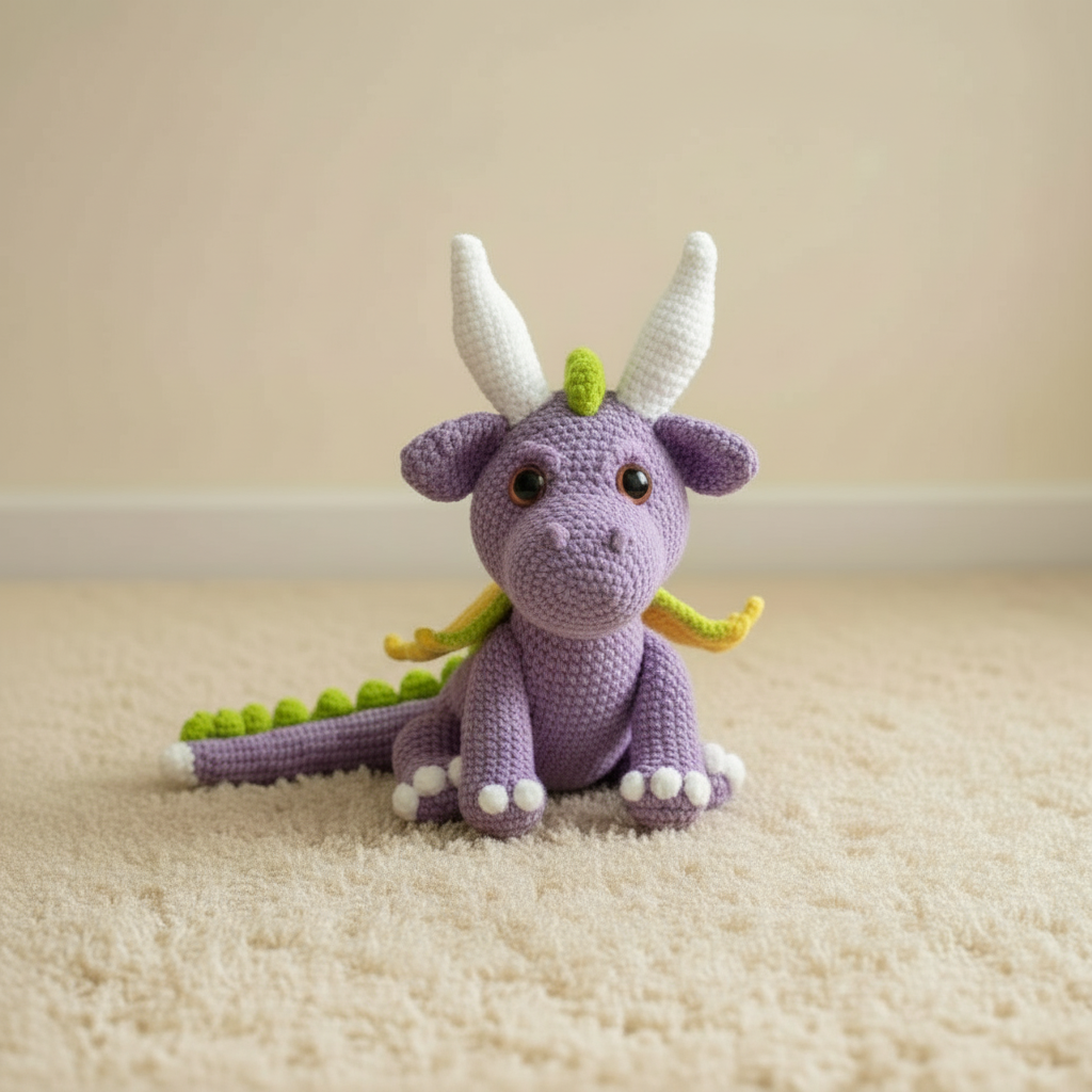 Dragon Crochet Pattern PDF, Fantasy Amigurumi Dragon, Plush Dragon Toy