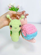 Snail Crochet Pattern PDF Bundle: Amigurumi Keychain Plush Toys (Digital Download)