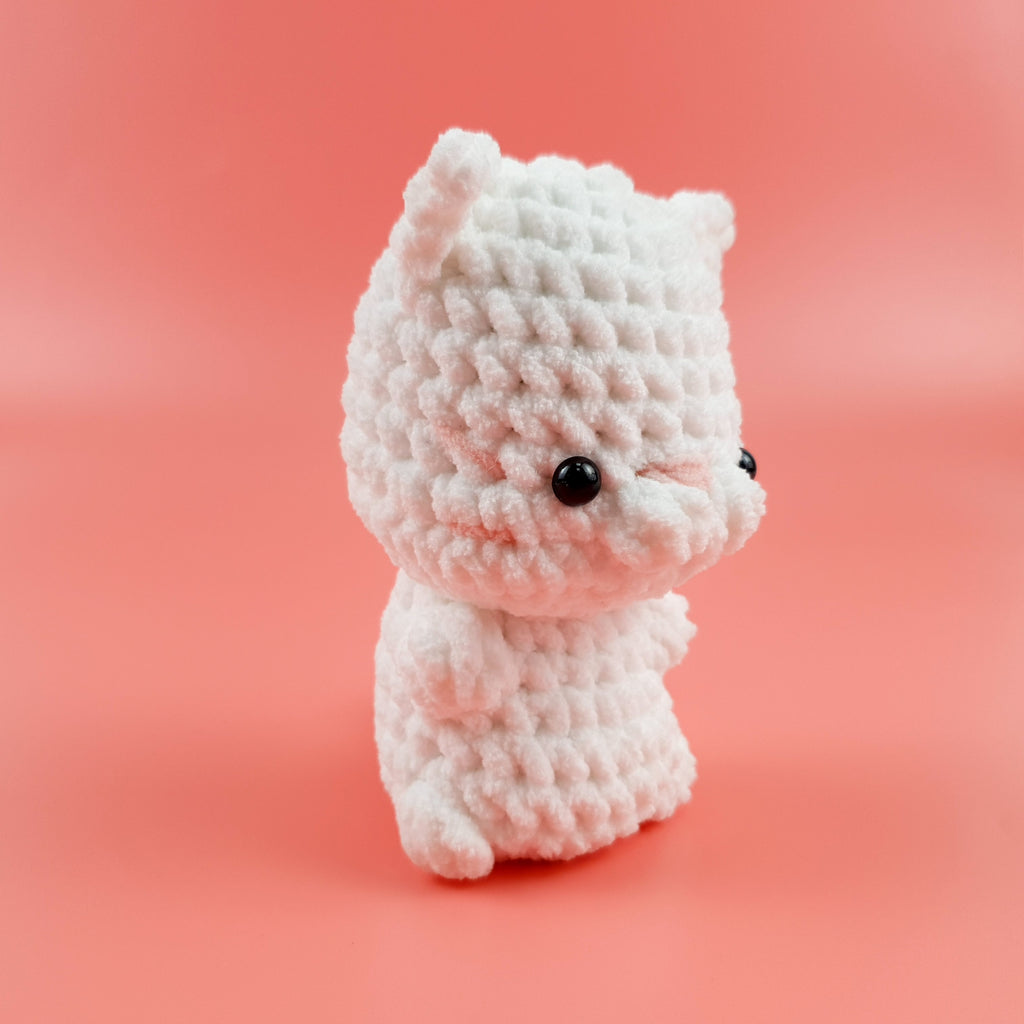 Mimi No Sew Crochet Pattern PDF, White Cat Amigurumi, Easy Plush Kitty Tutorial, Instant Download