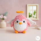 Valentine Penguin Crochet Pattern Bundle PDF, Angel Penguin Gift Box Amigurumi