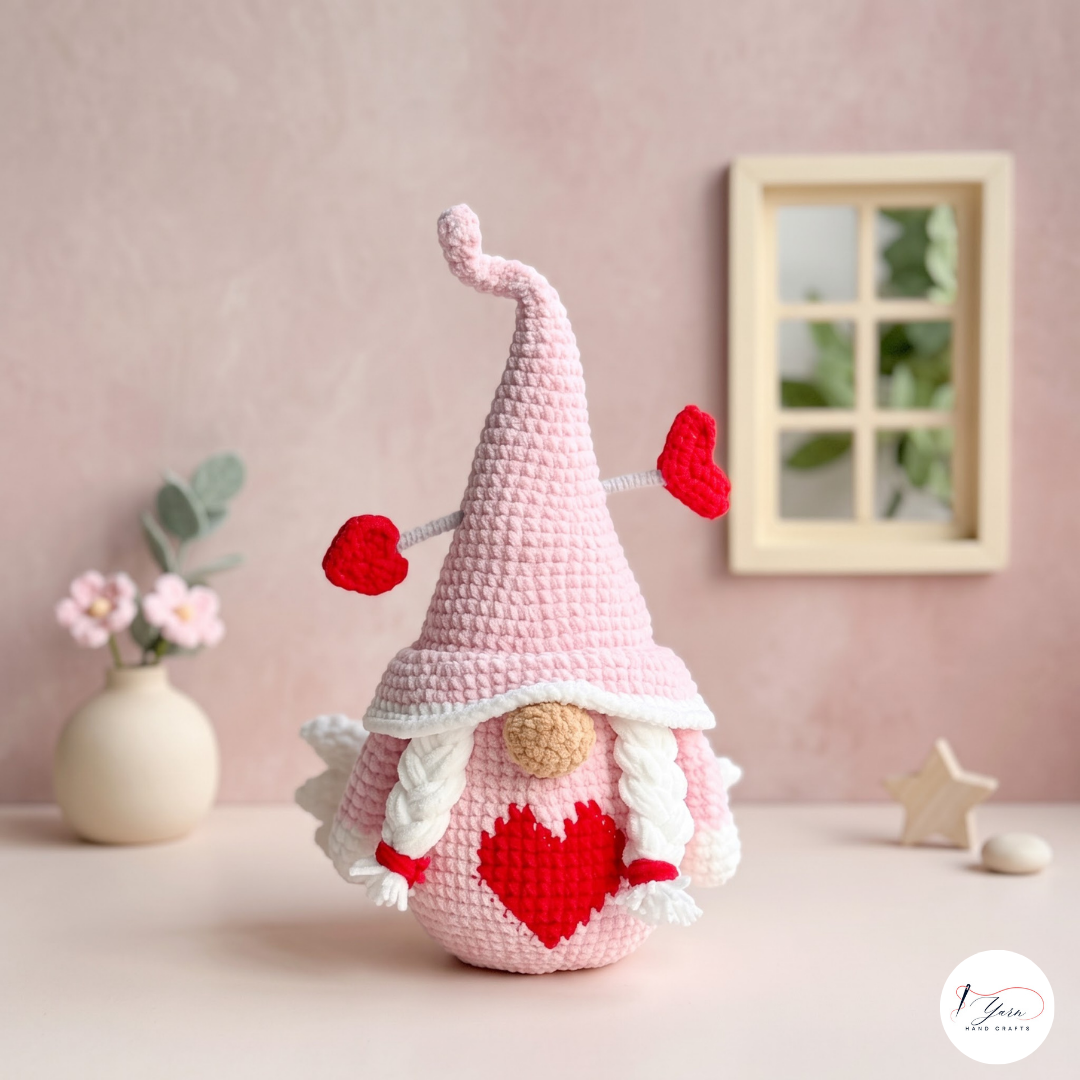 Valentine Gnome Crochet Pattern Bundle PDF, Love Gnome Amigurumi Pair