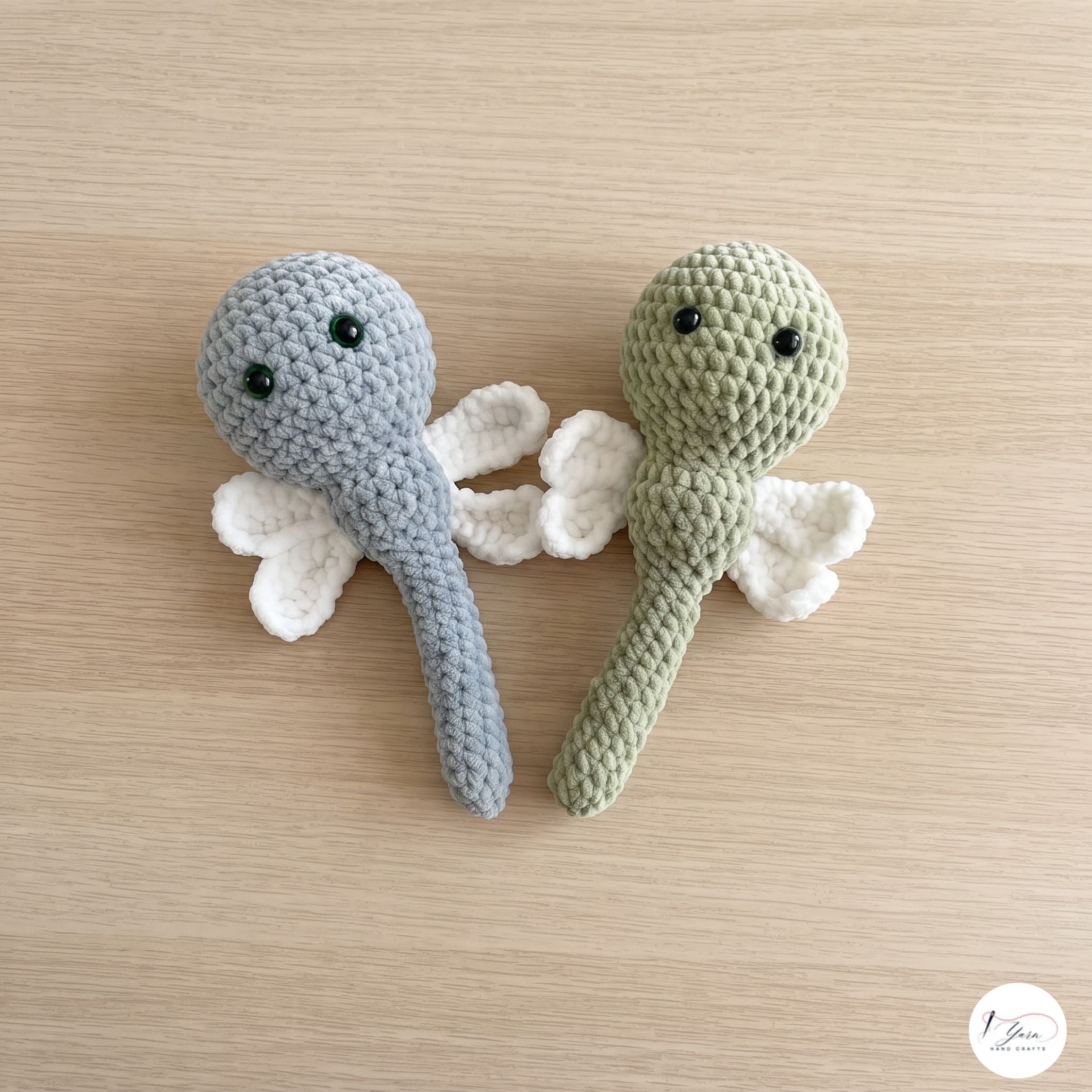 Set of 4 Crochet Fairy Rattles, Handmade Pastel Amigurumi Baby Toys, Soft Sensory Rattle Gift Set, Baby Shower Gift, Nursery Decor