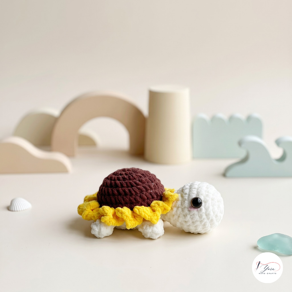 Turtle Crochet Pattern Bundle PDF, Sunflower Bee Daisy and Lavender Turtle Amigurumi Patterns, Cute Floral Turtle Plush