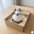 Crochet Cockatoo Plush, Handmade White Parrot Amigurumi, Soft Stuffed Bird Toy, Bird Lover Gift, Nursery Decor