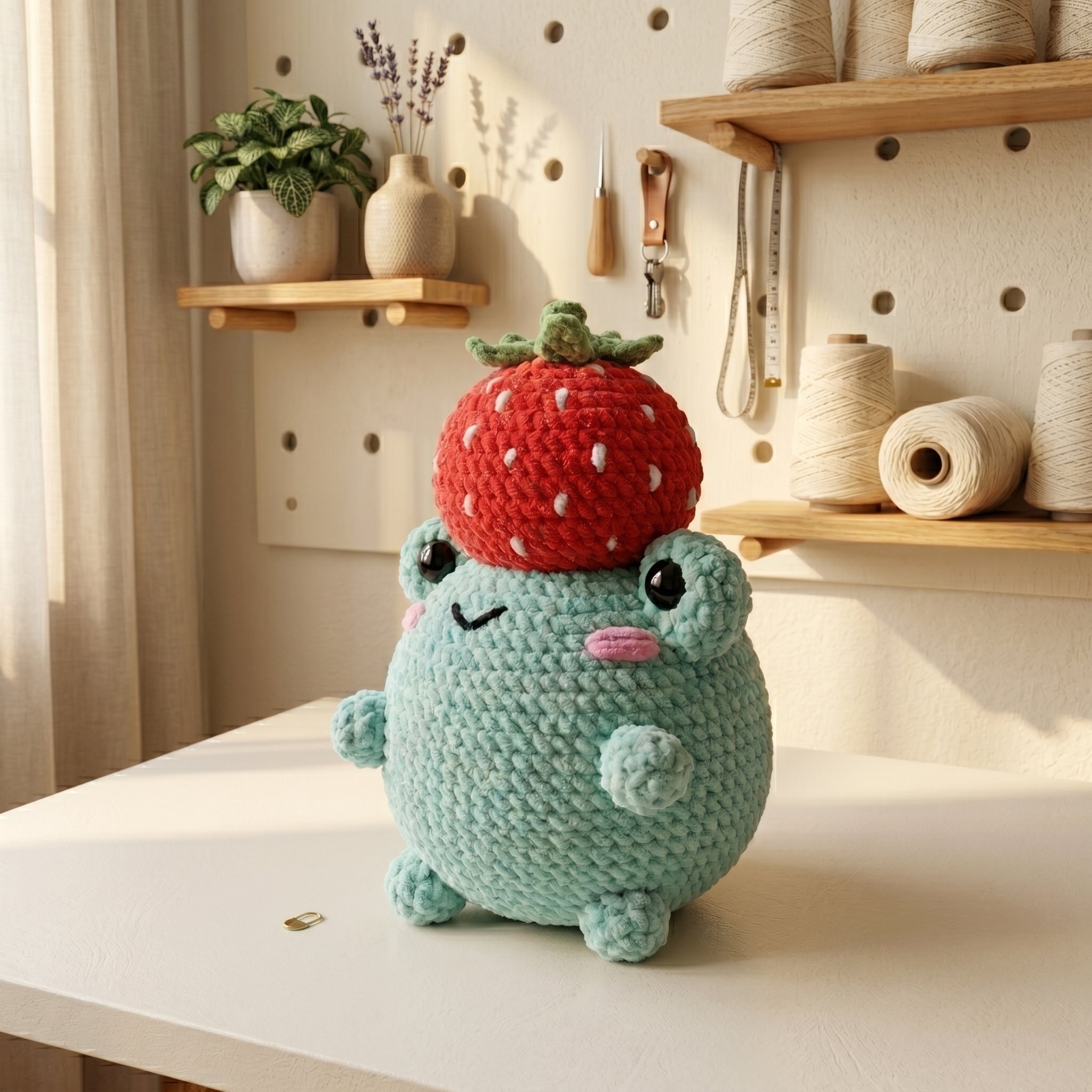 Strawberry Frog Crochet Pattern Bundle PDF, 4 Cute Amigurumi Frog Designs, Kawaii Plush Digital Download