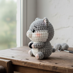 Cute Hamster Crochet Pattern, Amigurumi Hamster PDF, Kawaii Plush Toy