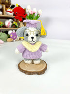 Bachelor Dog Crochet Pattern: Amigurumi Graduation Puppy Toy (PDF Pattern)