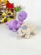 Purple Dragon Amigurumi Crochet Pattern: Triceratops Dinosaur (PDF Pattern)