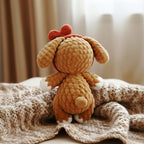 Puppy Crochet Pattern, Cute Brown Puppy Crochet Pattern with Red Bow Headband, Amigurumi Dog PDF Tutorial, Plush Stuffed Animal Toy, Beginner Friendly DIY Gift