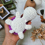 Baby Purple Daisy Turtle Crochet Pattern PDF, No Sew Turtle Amigurumi, Easy Plush Crochet Tutorial, Digital Download