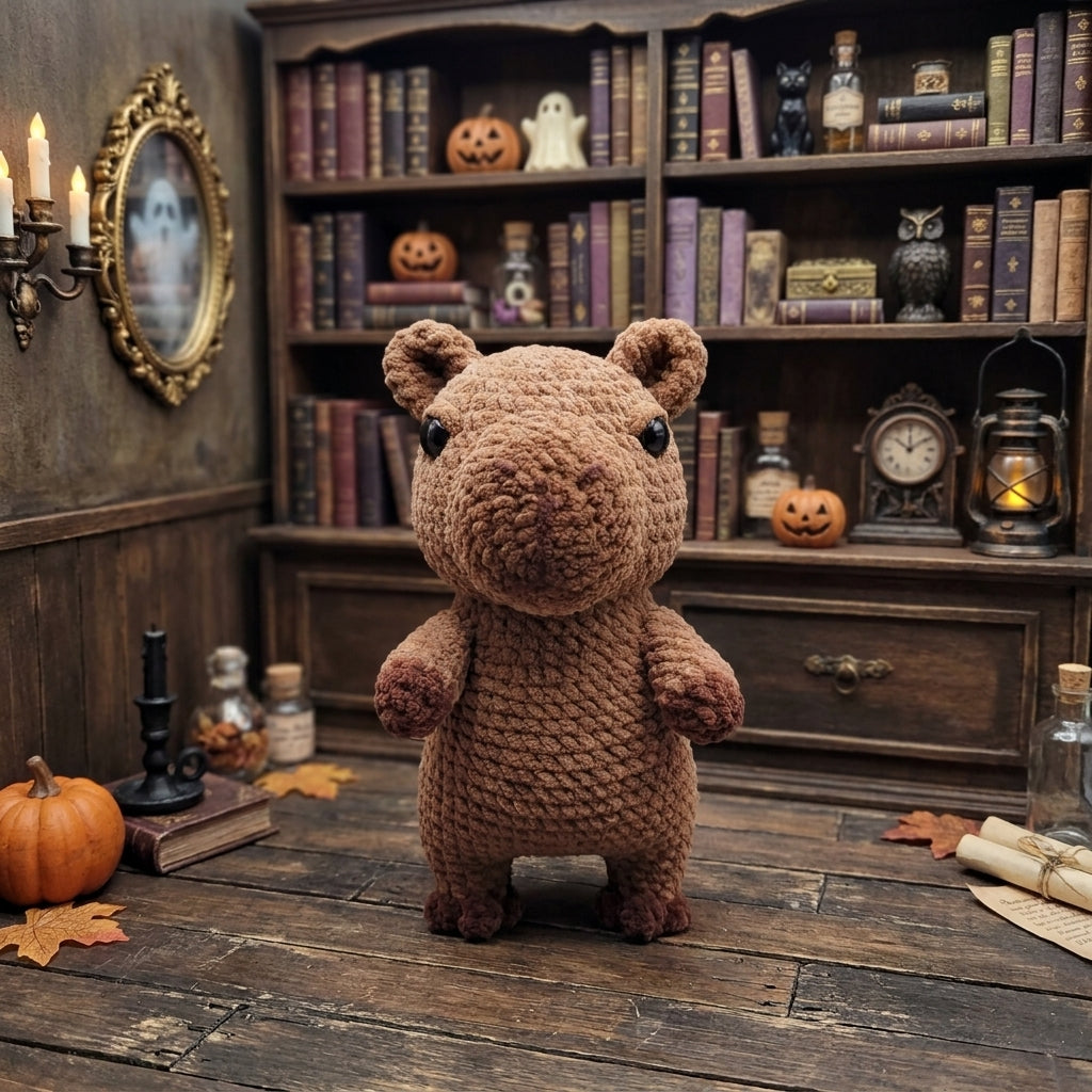 Ghost Capybara Crochet Pattern PDF – Halloween Amigurumi Plush