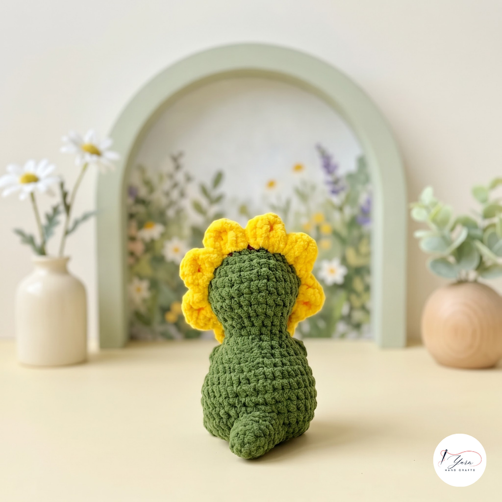 Cute Dinosaur Crochet Pattern Bundle, Bee T-Rex, Sunflower and Pastel Dino Amigurumi Patterns