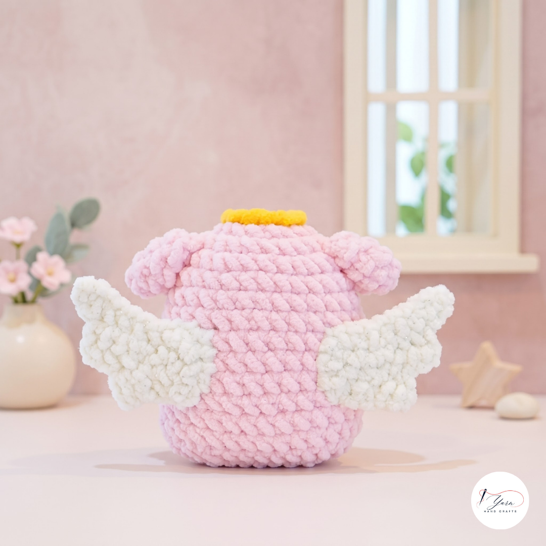 Cupid Pig Crochet Pattern PDF, Valentine Angel Pig Amigurumi Plush