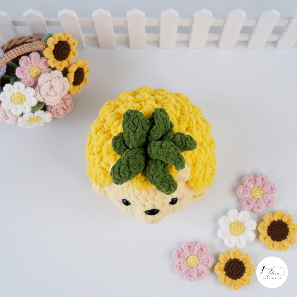 Pineapple Hedgehog Crochet Pattern PDF, Cute Fruit Animal Amigurumi Plush