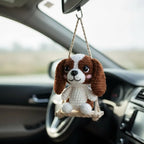 Amigurumi Puppy Crochet Pattern Set, Hanging Car Dog Charms (PDF Pattern).