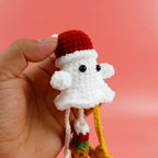 Santa Boo Crochet Pattern PDF, Christmas Ghost Amigurumi, Cute Holiday Ornament, Beginner Crochet