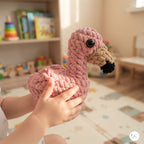 Handmade Crochet Flamingo Plush, Pink Amigurumi Bird Stuffed Animal, Soft Tropical Nursery Decor, Flamingo Lover Gift