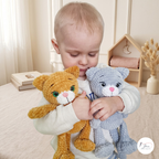 Plush Cat Crochet Pattern PDF, Cute Chenille Kitty Amigurumi Tutorial