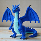 Amigurumi Dragon Crochet Pattern Bundle, Blue & Purple Fantasy Plush (PDF Pattern)