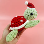 Christmas Sea Turtle Crochet Pattern PDF, Plush Turtle Amigurumi Pattern