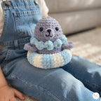 Crochet Seal Plush with Floatie, Handmade Amigurumi Sea Animal, Soft Ocean Stuffed Toy, Seal Lover Gift, Nursery Decor