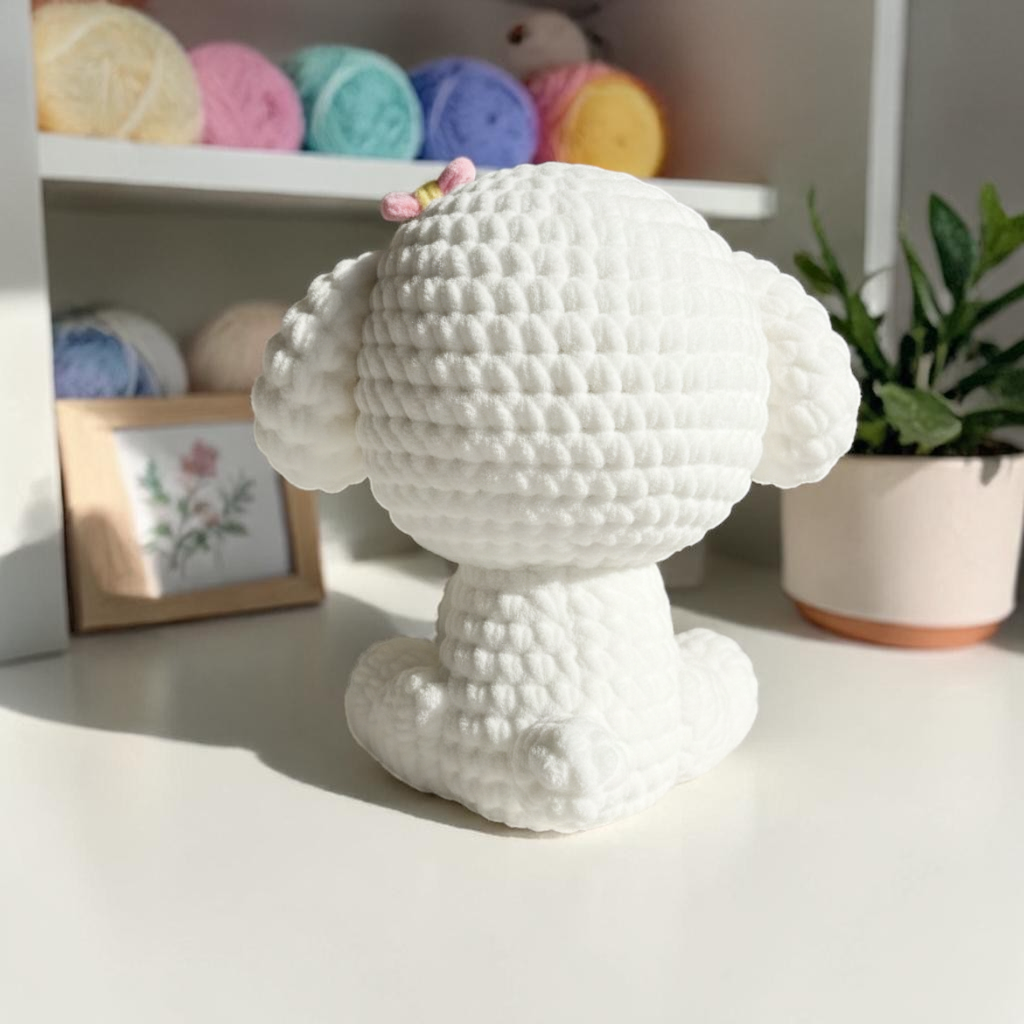 White Puppy Crochet Pattern PDF, Cute Dog Amigurumi Pattern