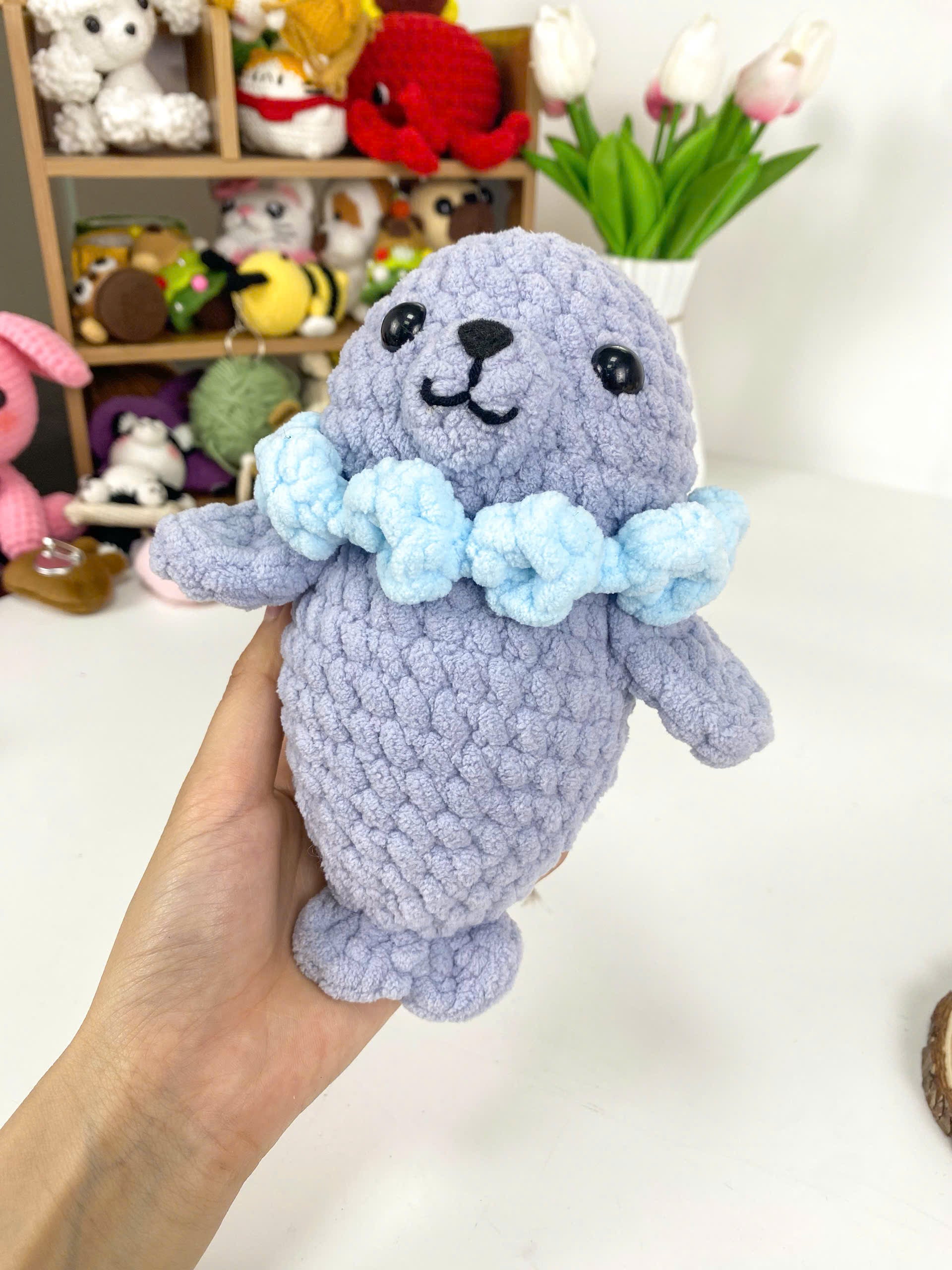 Seals Wearing Buoys Crochet Pattern: Amigurumi Seal PDF Tutorial (Digital Download)