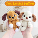 Free Mini Puppy Crochet Pattern, Cute Dog Amigurumi Plush PDF Download