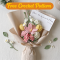 Free Gift Crochet Pattern PDF, Flower Bouquet Crochet Pattern, Instant Download, Special $0.50 Offer
