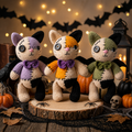 Halloween Cat Crochet Pattern PDF, Patchwork Cat Amigurumi, Bat Wing Kitty Plush, Spooky Crochet Pattern, Digital Download