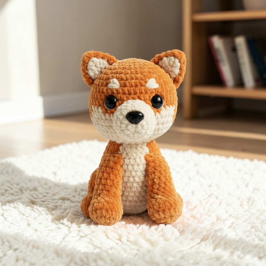 Shiba Inu Crochet Pattern, Cute Dog Amigurumi PDF, Animal Crochet Toy