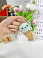 Crochet Dessert Keychain Pattern: Cake, Cupcake, Ice Cream, Donut (PDF)