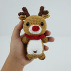 Reindeer Crochet Pattern PDF, Christmas Amigurumi Deer, Cute Holiday Plush Tutorial, Merry Antlers