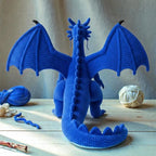 Amigurumi Dragon Crochet Pattern Bundle, Blue & Purple Fantasy Plush (PDF Pattern)