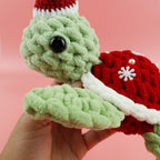 Christmas Sea Turtle Crochet Pattern PDF, Plush Turtle Amigurumi Pattern