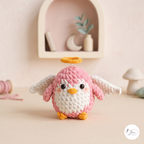 Angel Penguin Crochet Pattern PDF, Valentine Amigurumi with Cloud and Halo