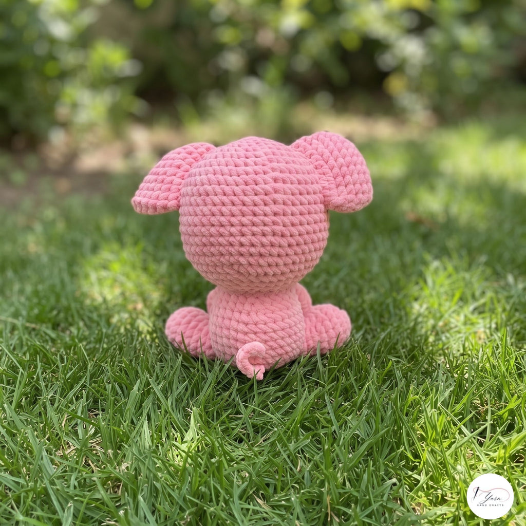 Handmade Crochet Pig Plush, Pink Amigurumi Pig Stuffed Animal, Soft Piglet Toy, Farm Animal Gift, Cute Nursery Decor