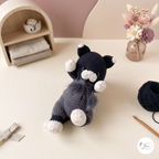 Kitten Crochet Pattern PDF, Cat Doll with Jumpsuit and Bow Amigurumi