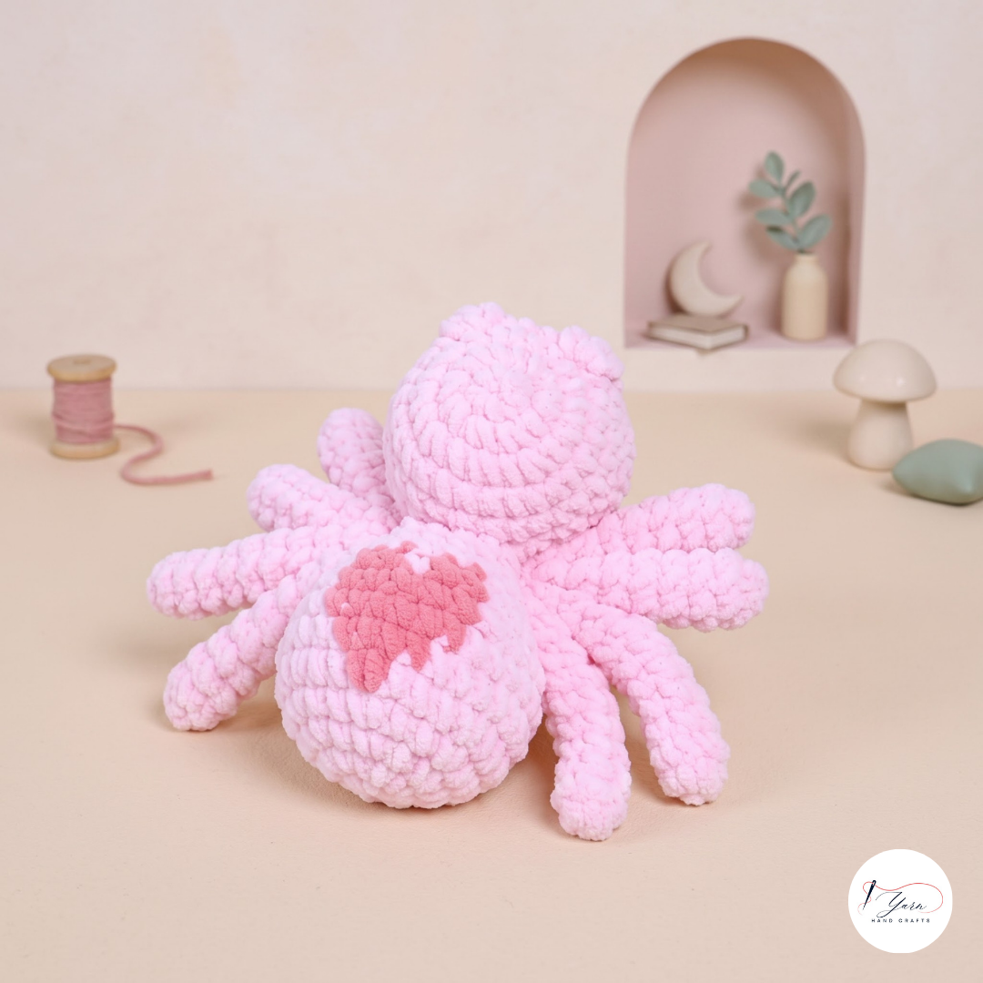 Valentine Spider Crochet Pattern PDF, Heart Spider Amigurumi Plush